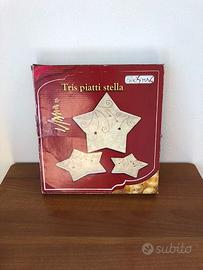 Tris piatti stella Natale