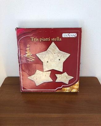 Tris piatti stella Natale