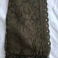 sciarpa/stola donna invernale verde militare nuova