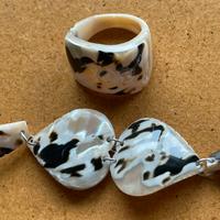 Bracciale ed anello in madreperla