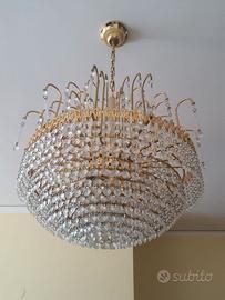 lampadario con cristalli