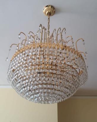 lampadario con cristalli