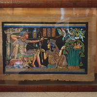 papiro fatto a mano scene di caccia