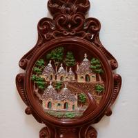 Quadro in gesso con i Trulli di Alberobello 