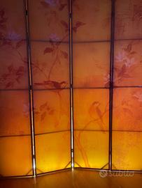 Elegante paravento orientale pieghevole a 4 pannel