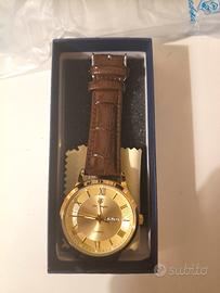 Elegante orologio da polso da uomo, oro, calendari