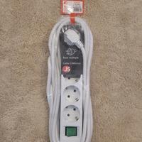 Multipresa 5 posti con interruttore e presa Shuko