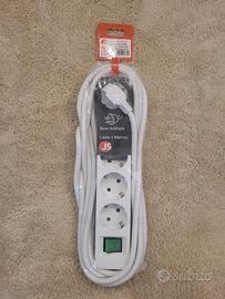 Multipresa 5 posti con interruttore e presa Shuko