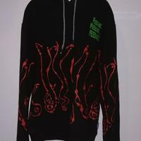 Felpa con cappuccio Octopus XS nera