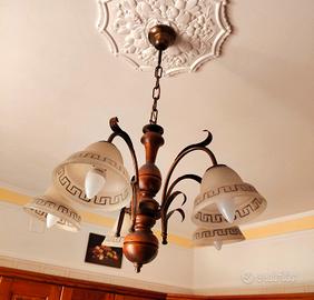 lampadario stile classico/rustico a 5 luci
