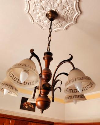 lampadario stile classico/rustico a 5 luci