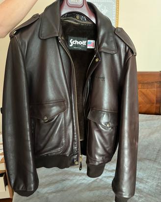 GIubbotto  UOMO SCHOTT 184SM BROWN vera  pelle