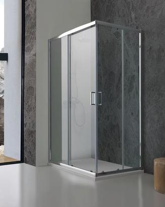 Box doccia 70x90 cm angolare cristallo trasparente