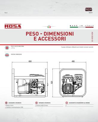 generatore di corrente diesel 3,5 kW 