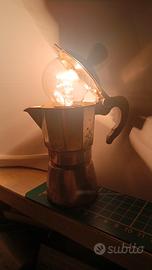 caffè lamp, lampada 220 v. artigianale pezzo unico