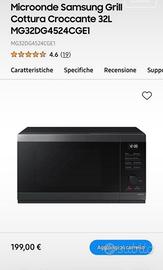 Forno microonde grill friggitrice