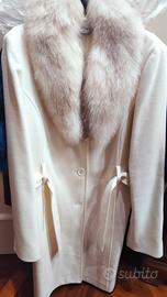cappotto con collo do pelliccia ecologica 
