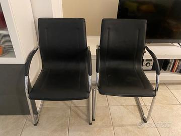 4 Sedie da ufficio-sala d’attesa -sala riunioni