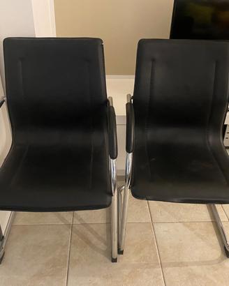 4 Sedie da ufficio-sala d’attesa -sala riunioni