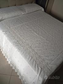 copriletto matrimoniale in raso misto seta 