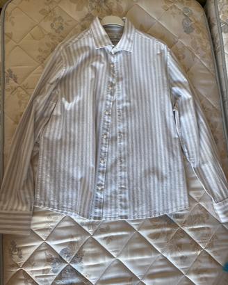 Camicia bianca grigia Taglia S