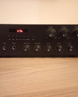Amplificatore  PA Audio 4 zone  400 wat