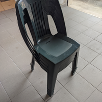 4 sedie in plastica da esterno