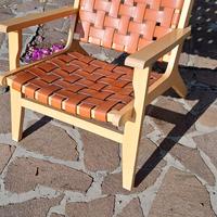 Poltrona artigianale in vero cuoio