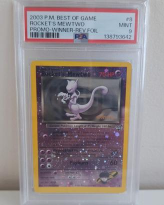 Rocket's Mewtwo Winner Promo PSA 9 + SWIRL