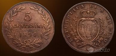 5 centesimi 1894 San Marino