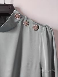 Abito Vicolo  in raso verde