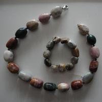 Collana e Bracciale di Diaspro + 2 di perle