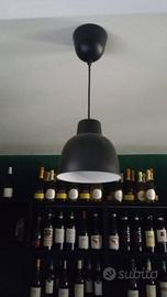 Lampadario a sospensione stile industriale nero