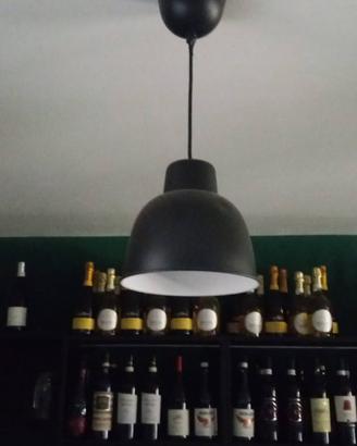 Lampadario a sospensione stile industriale nero