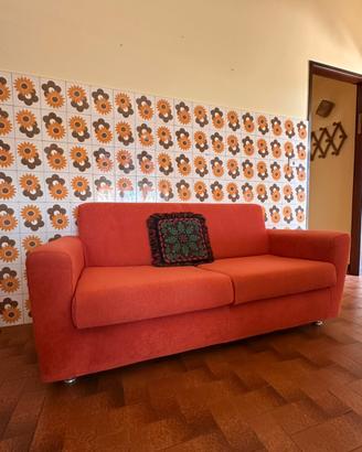 Divano rosso 190 cm