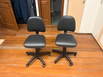 Coppia di sedie da ufficio/scrivania nere