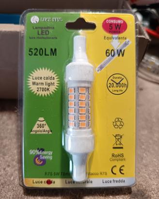 Lampada led R7S led 5W resa 60 W