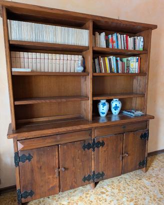 Credenza Libreria Rustica/dettagli Ferro Battuto