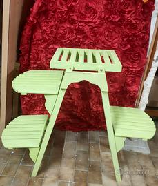 tavolinetto legno da giardino 