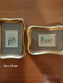 Due quadretti in lamina d'oro 