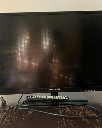 TV LED UNITED 32”HD STATO BUONO telecomando inclus