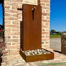 FONTANA PER GIARDINO IN CORTEN CM 10X40 H100