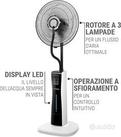 VENTILATORE NEBULIZZATORE AD ACQUA.CLIMA ESTATE - Elettrodomestici In  vendita a Messina