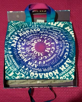 APM MONACO - Borsa shopper in tela multicolore