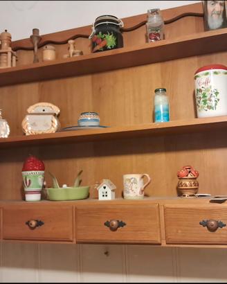 credenza in legno sospesa anni 80