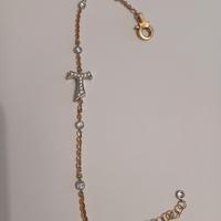 Braccialetto Humilis Made in Assisi, oro e zirconi