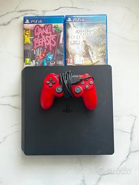ps4 slim, joystick, 2 videogiochi