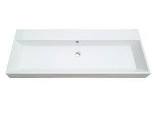 Lavabo Iper Ceramica Qubo Resina Bianco Lucido
