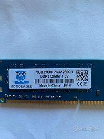 16GB Kit (8GBx2) PC3 12800U DDR3 1600MHz DIMM RAM