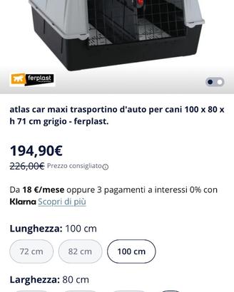 Trasportino per cani